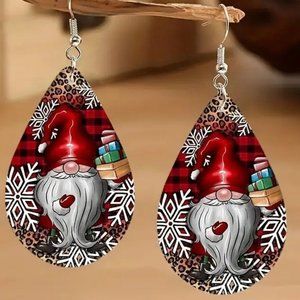 3/$12~Christmas Gnome Earrings